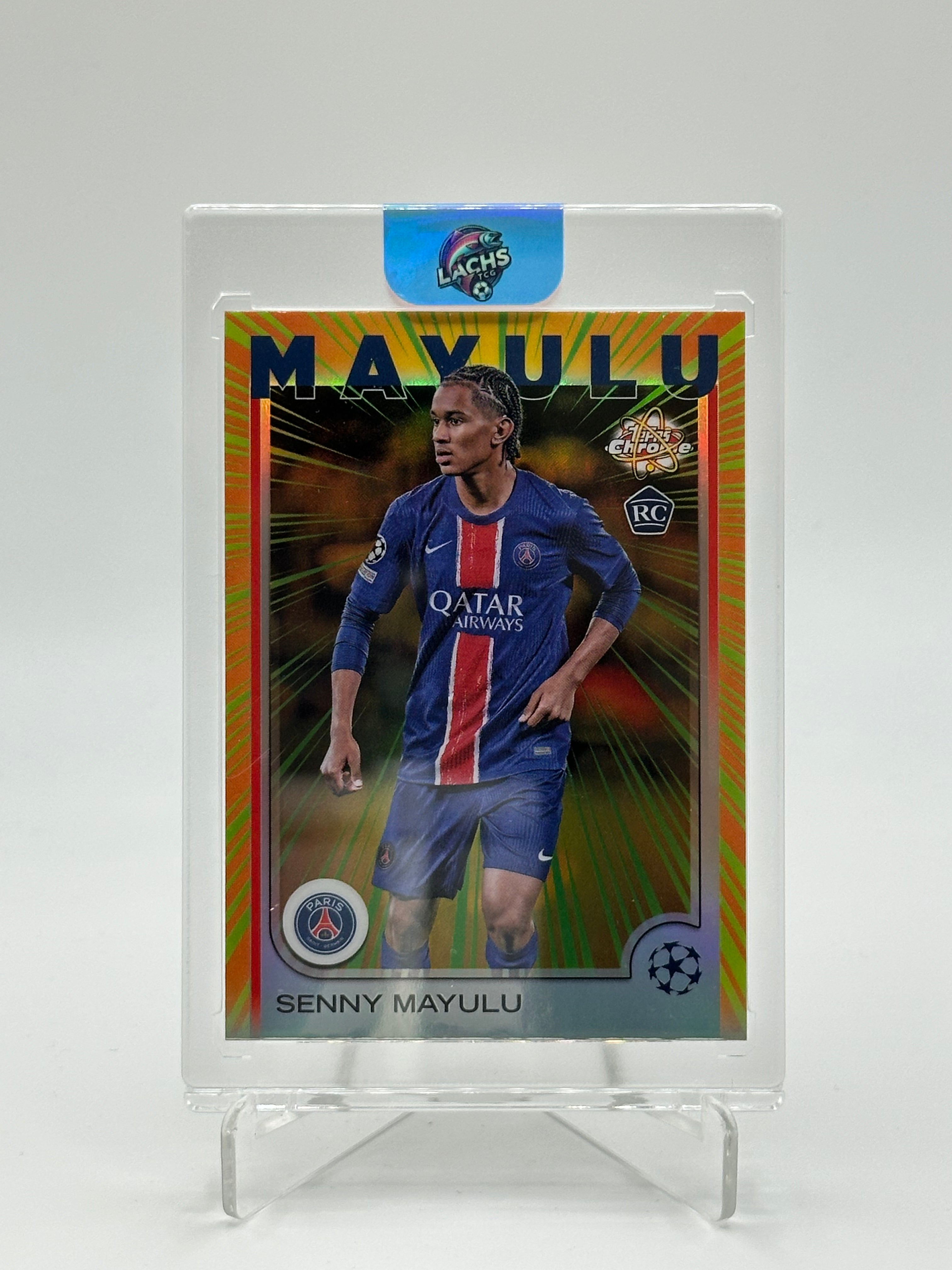Senny Mayulu Radiating Rookies RC - PSG - Topps UCC Chrome 24/25